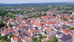 Luftaufnahme von Weilheim in Oberbayern